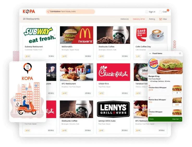 Multi Restaurant Delivery Software | Food Ordering System & App